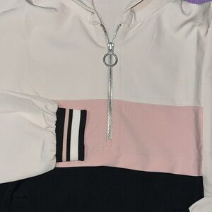 Zara Pink and Black Bomber Jacket